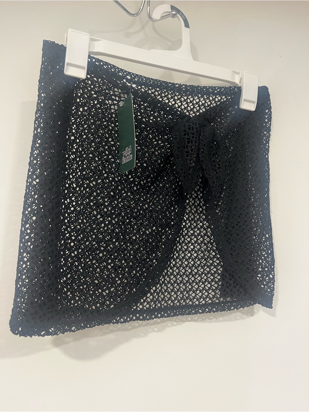 wild fable Black Crochet Swim Coverup Skirt